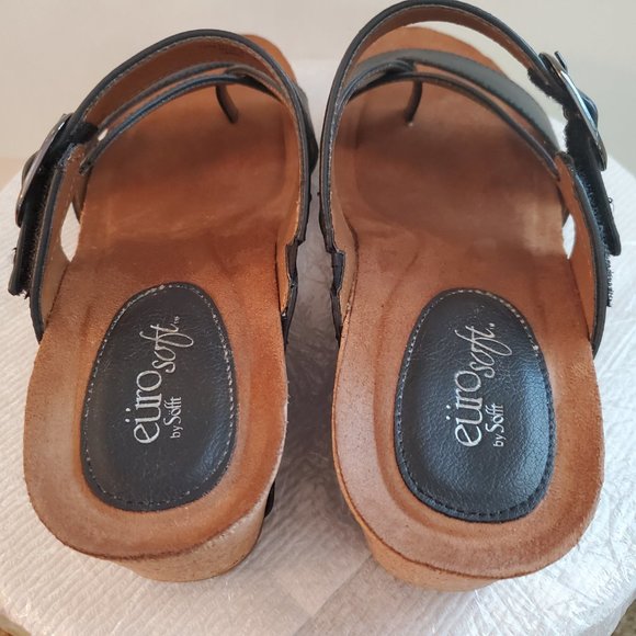 Euro Soft Black Emrie wedge women sandals Size 10M. - Picture 4 of 15
